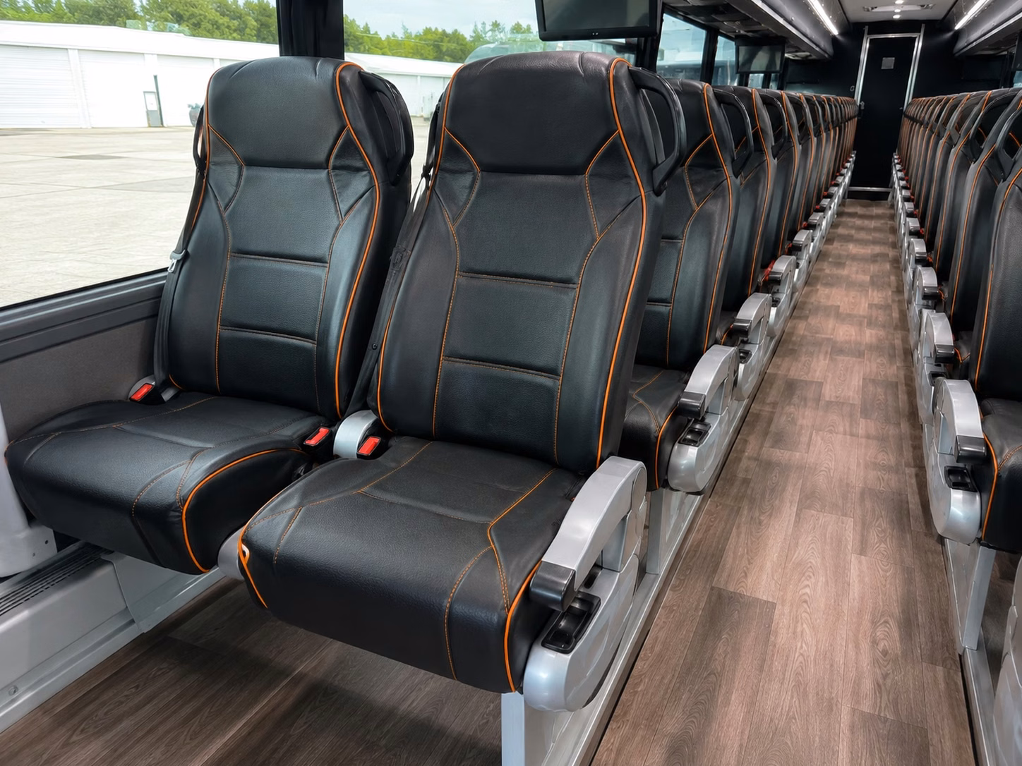 56 passenger charter bus interior
